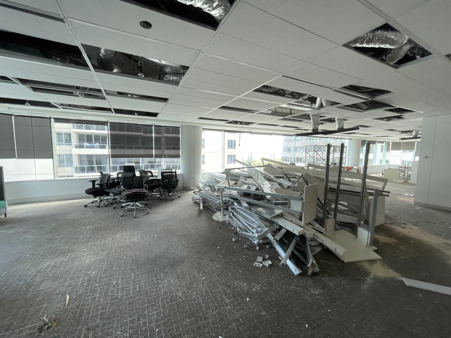Office tower floor strip