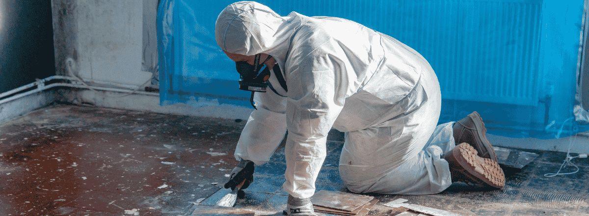 Licensed asbestos pickup and clean-up service at a residential property in Australia