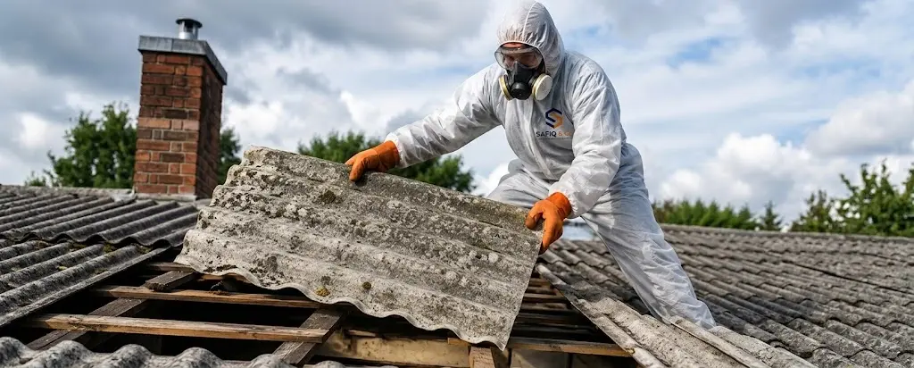 Licensed asbestos removal specialist safely removing asbestos from a residential property in Australia